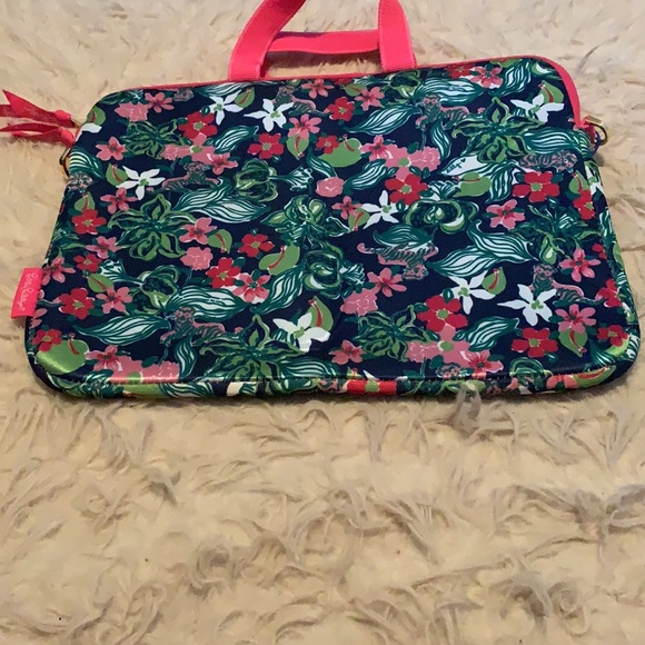Lilly Pulitzer Laptop Bag Tiger Lilly Print - Picture 5 of 8